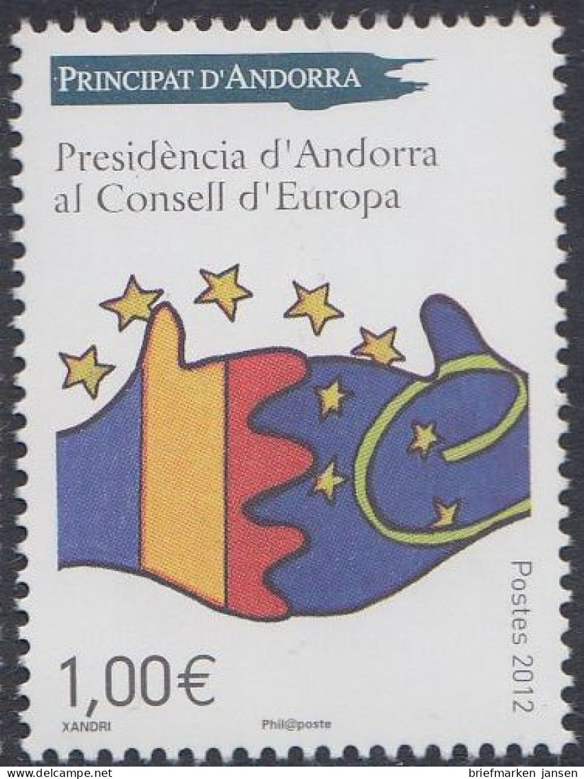 Andorra Franz Mi.Nr. 752, Vorsitz Andorras Im Europarat (1,00 €) - Autres & Non Classés
