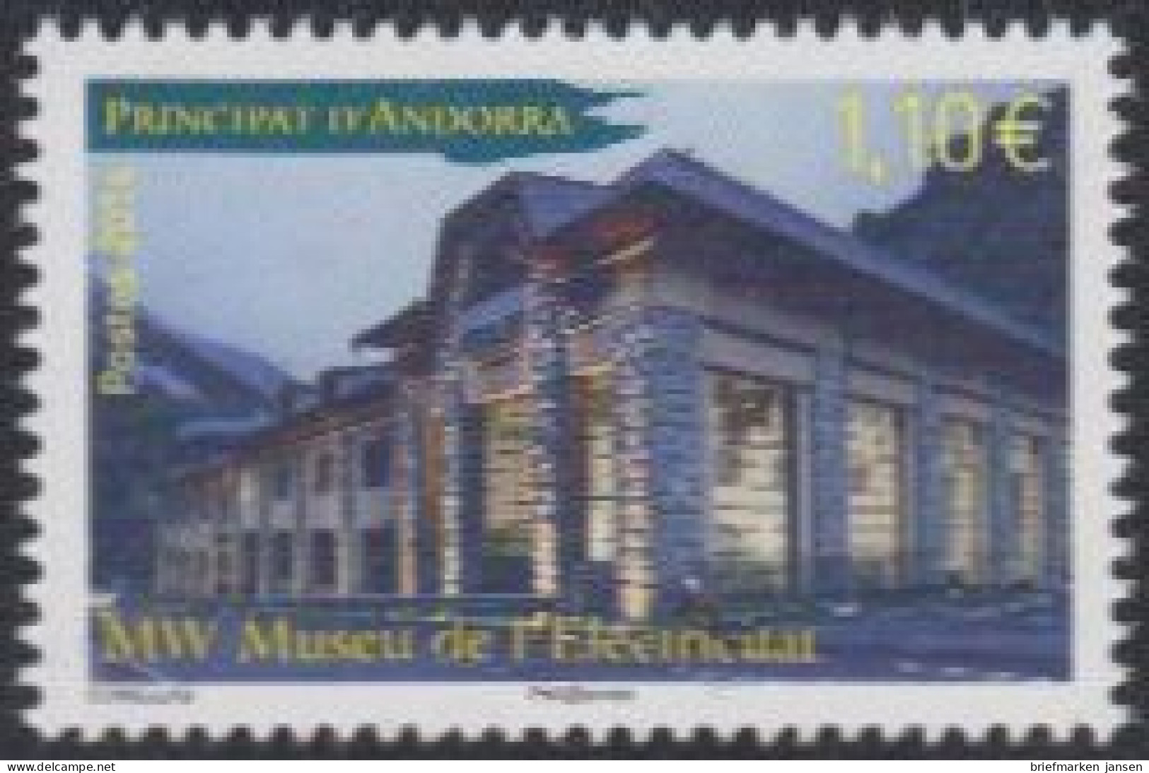 Andorra Franz Mi.Nr. 777 Museum Für Elektrizität (1,10) - Autres & Non Classés
