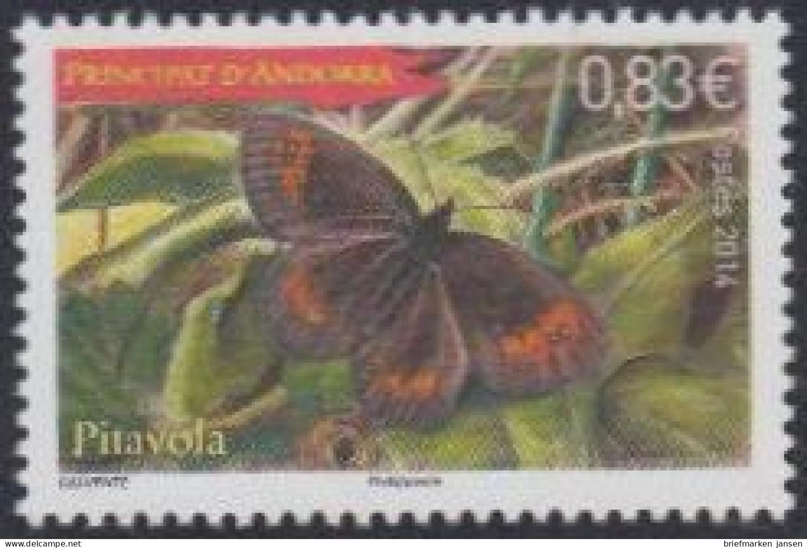 Andorra Franz Mi.Nr. 779 Schmetterling Erebia Neoridas (0,83) - Sonstige & Ohne Zuordnung