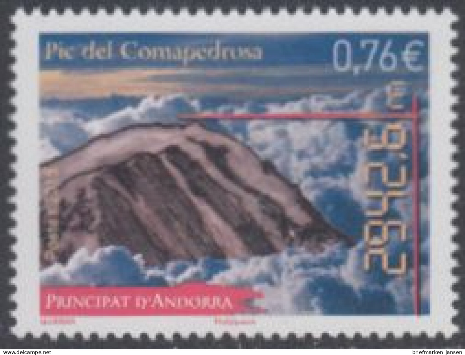 Andorra Franz MiNr. 790 Comapedrosa, Höchster Berg Andorras (0,76) - Andere & Zonder Classificatie