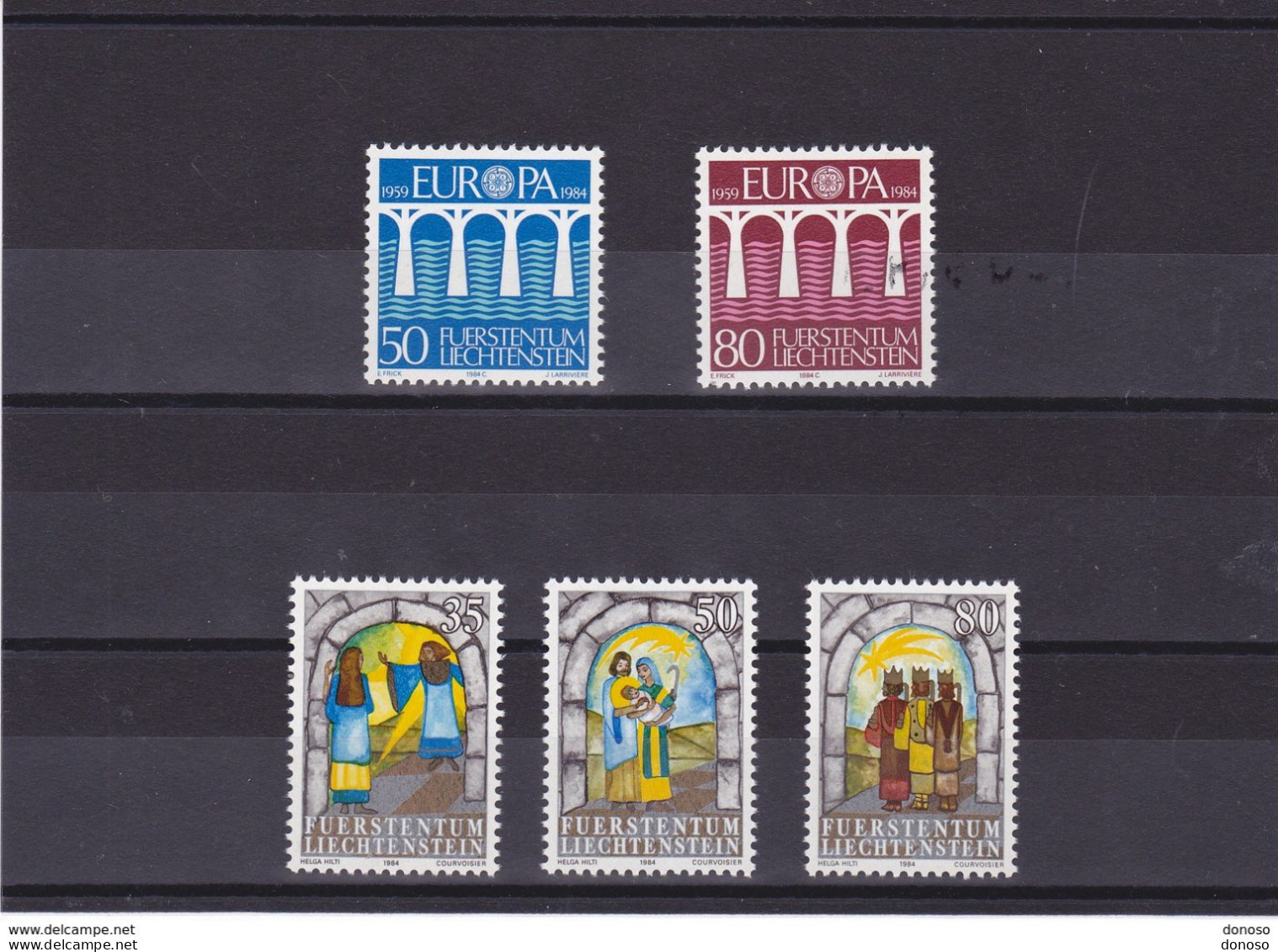 LIECHTENSTEIN 1984 EUROPA NOËL Yvert 778-779 + 804-806 NEUF** MNH Cote : 5,30 Euros - Neufs