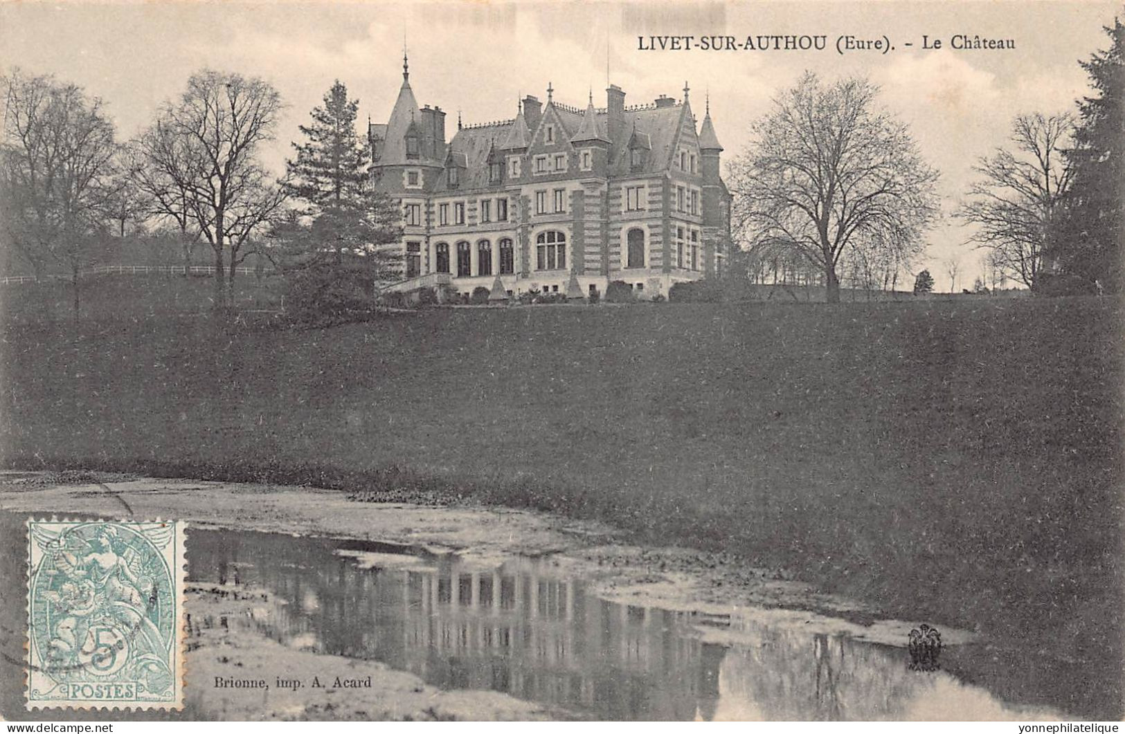 27 - EURE - LIVET SUR AUTHOU - Canton De BRIONNE - 3 Cartes Différentes Du Château - LOT 27-24G1 - 5 - 99 Postkaarten