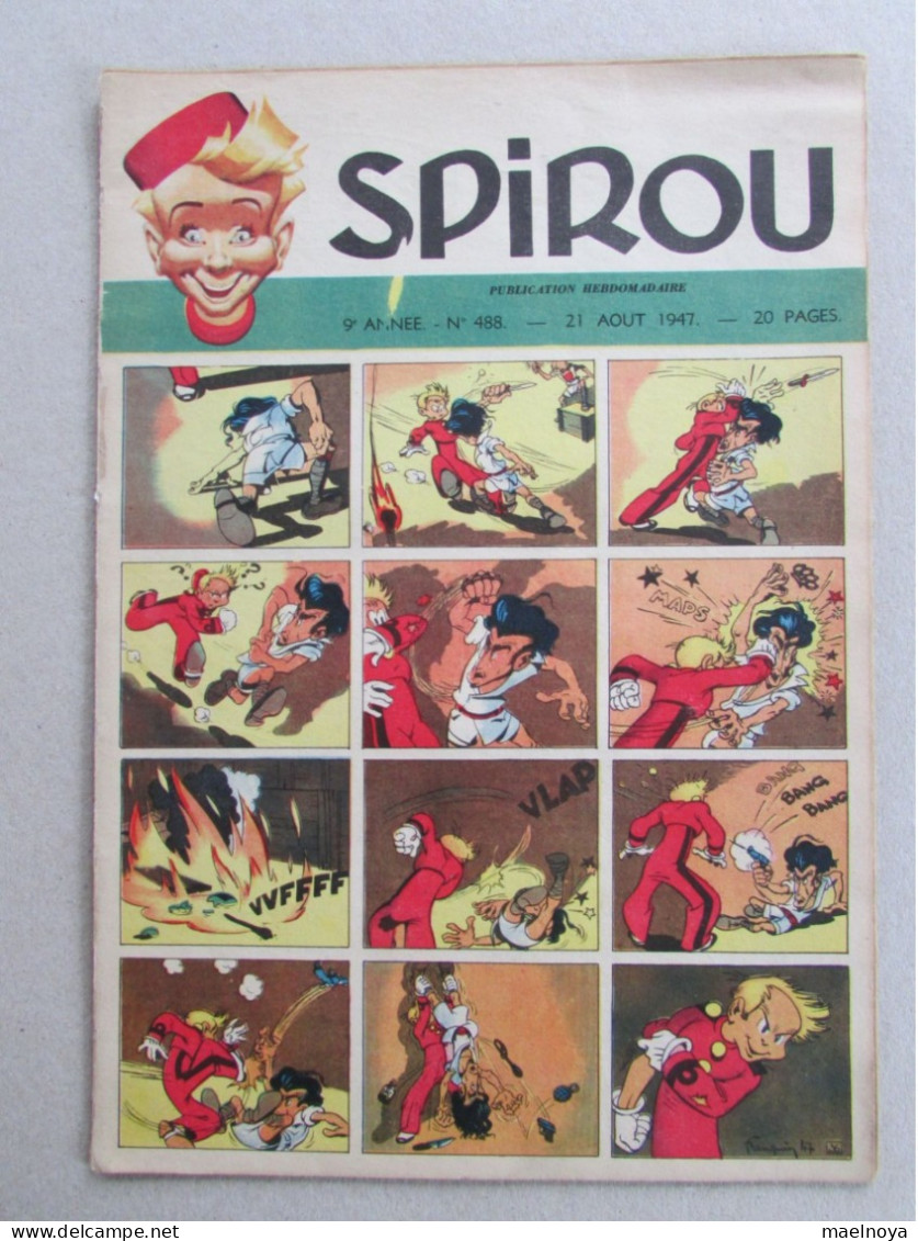 LOT JOURNAL DE SPIROU 16 N°s DU 473 AU 488 DE 1947 AVEC TARZAN EN DOUBLE PAGES CENTRALES