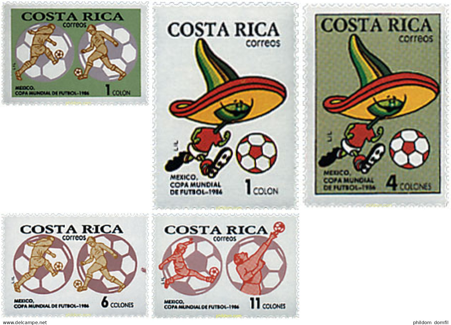 729451 HINGED COSTA RICA 1986 COPA DEL MUNDO DE FUTBOL. MEXICO-86 - Costa Rica