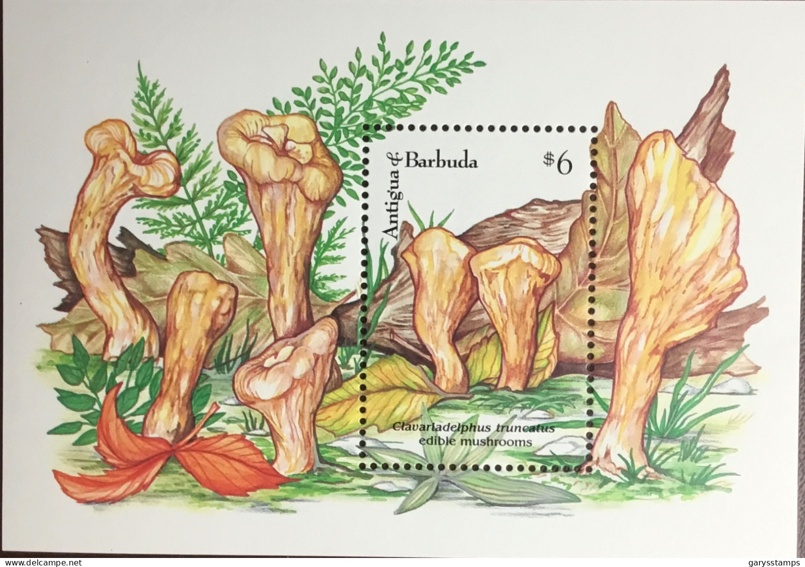 Antigua 1992 Edible Mushrooms Minisheet MNH - Pilze