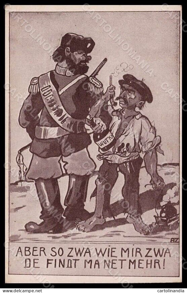 Artist Signed AZ German Propaganda WW1 BLWI Serie 500-3 Postcard VK8316 - Comics