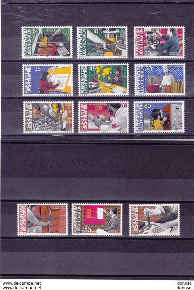 LIECHTENSTEIN 1984 Série Courante Yvert 790-801, Michel 849-860 NEUF** MNH Cote Yv 14 Euros - Unused Stamps