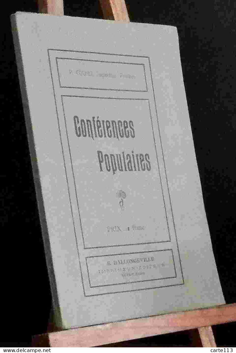 COCHET  P. - CONFERENCES POPULAIRES - 1801-1900