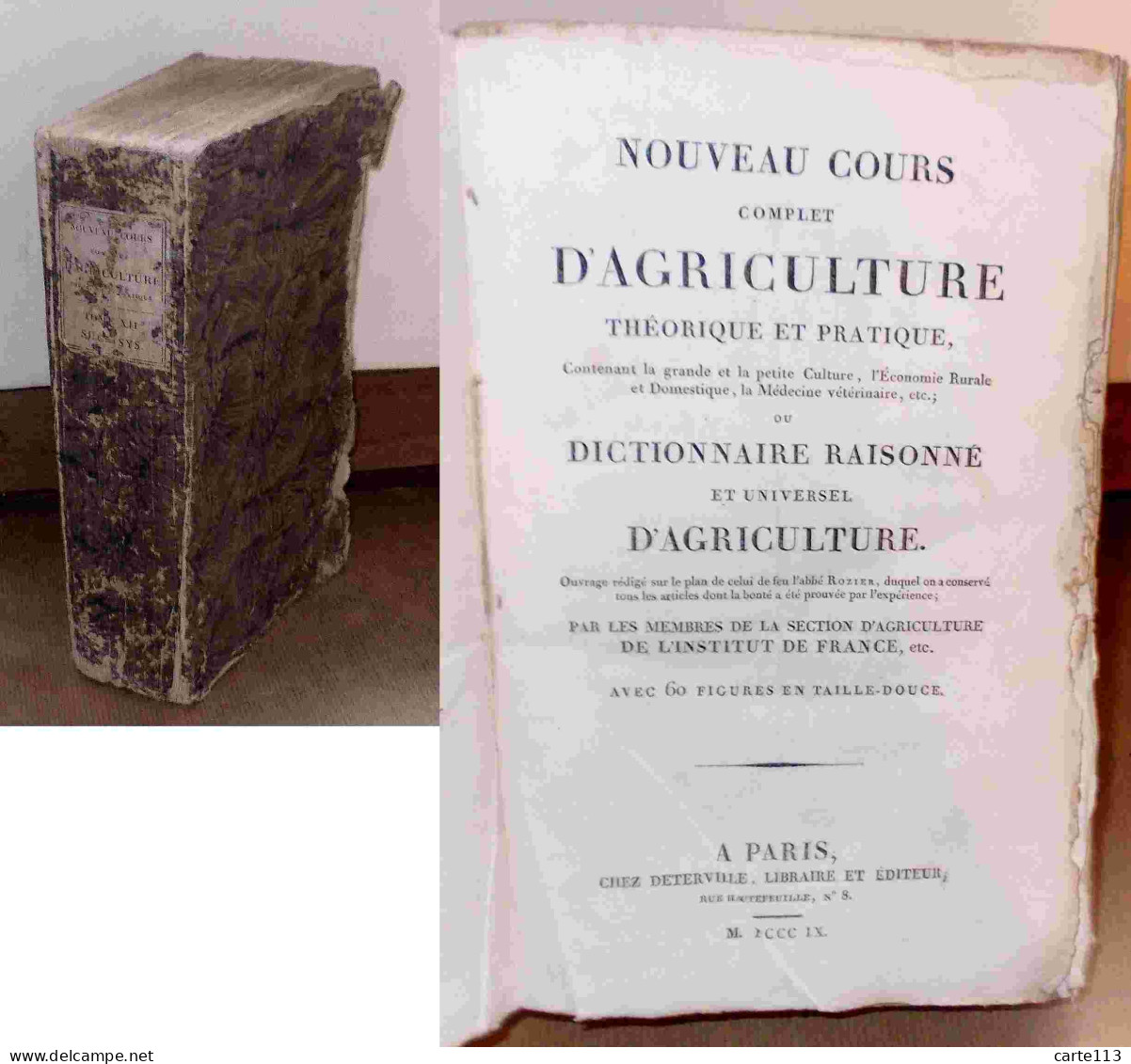 ROZIER - COLLECTIF - NOUVEAU COURS COMPLET D'AGRICULTURE THEORIQUE ET PRATIQUE - TOME 12 - 1801-1900