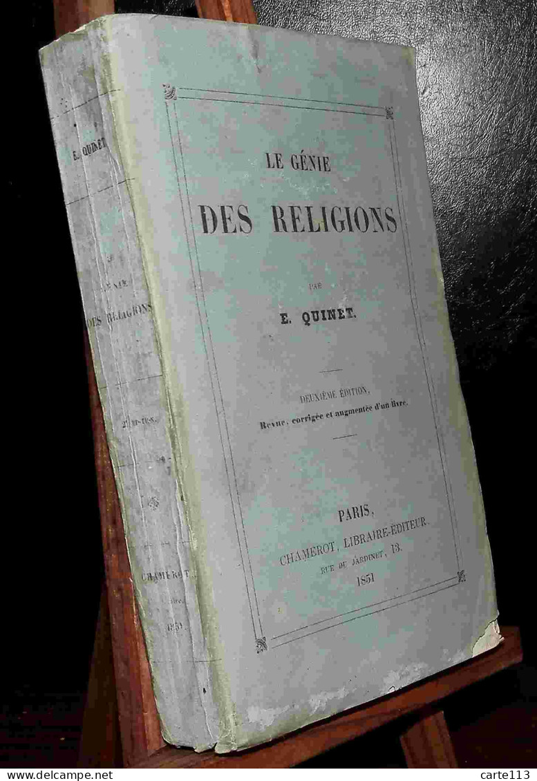 QUINET Edgar    - LE GENIE DES RELIGIONS - 1801-1900