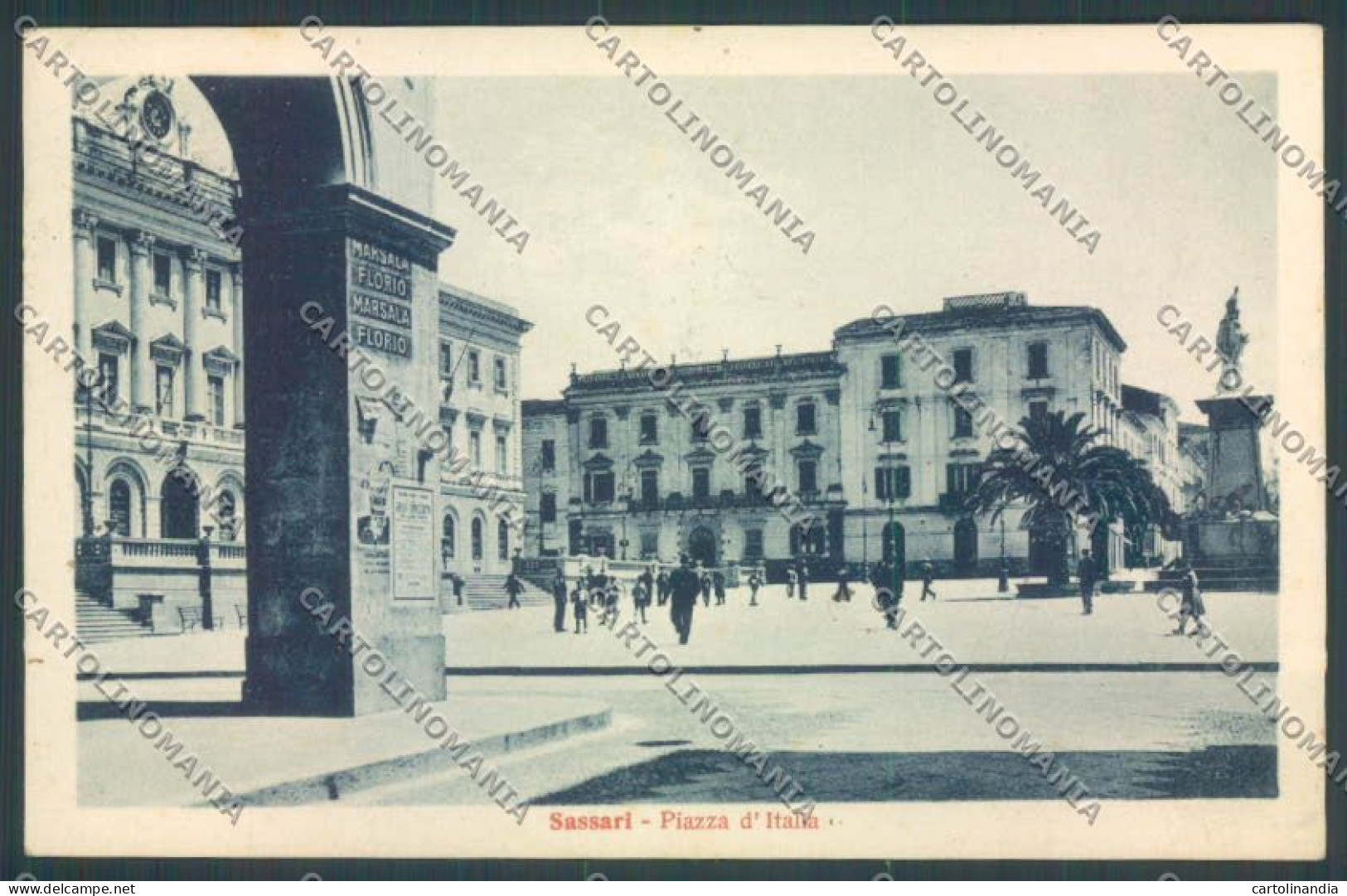 Sassari Città Piazza Italia Cartolina ZG0232 - Sassari