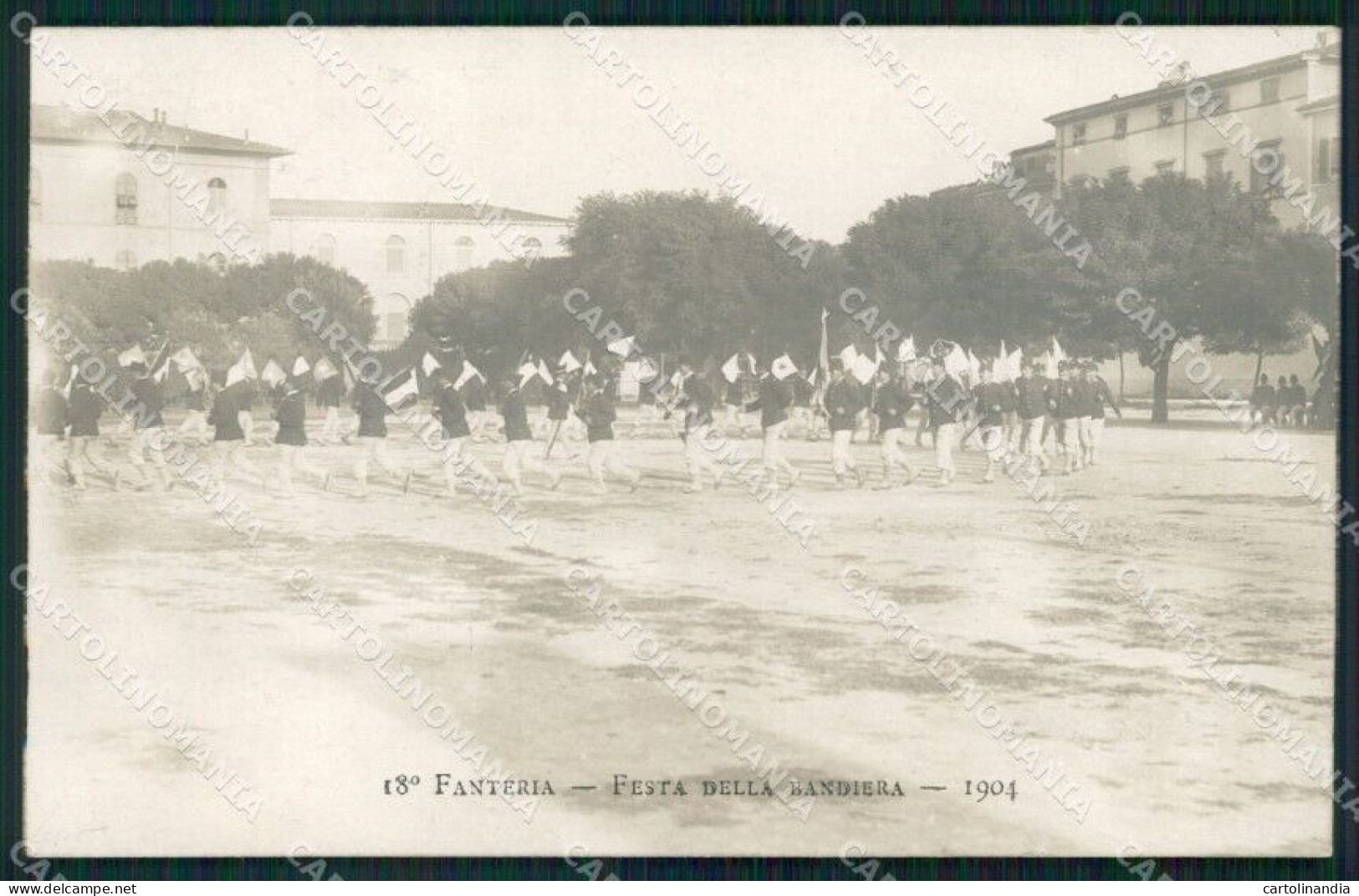 Pisa Città Militari Festa Della Bandiera 1904 Foto Cartolina WX1242 - Pisa