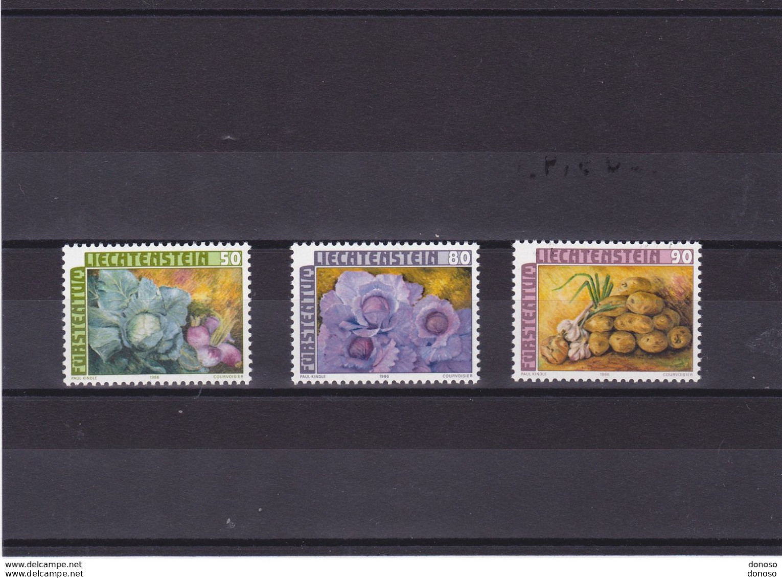 LIECHTENSTEIN 1986 PRODUITS DES CHAMPS Yvert 845-847, Michel 904-906 NEUF** MNH Cote Yv 4,25 Euros - Unused Stamps