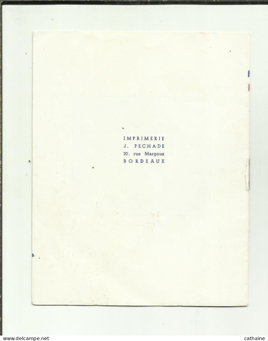 MINISTERE DES ARMEES .1952 ?  REPRESENTATIONS OFFICIELLES DES OEUVRES D ENTR'AIDE AUX ARMEES . PIECE DE THEATRE - Documents