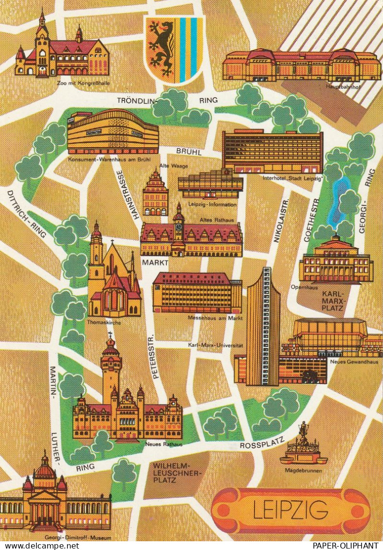 LANDKARTE / MAP,  LEIPZIG - Maps