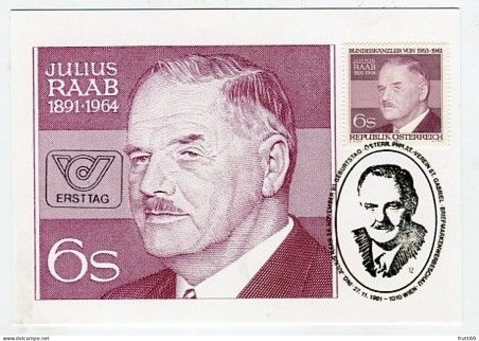 MC 213290 AUSTRIA - 90. Geburtstag Von Julius Raab - Cartas Máxima