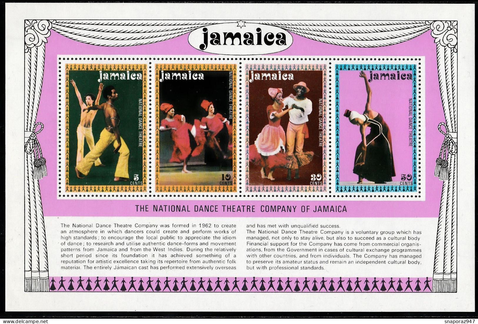 1974 Giamaica Jamaica The National Dance Theatre Company Of Jamaica MNH** Spa305 - Teatro