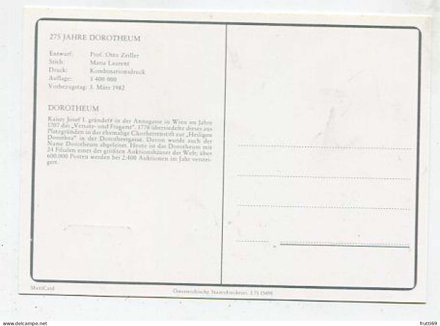 MC 213291 AUSTRIA - 275 Jahre Dorotheum - Maximum Cards