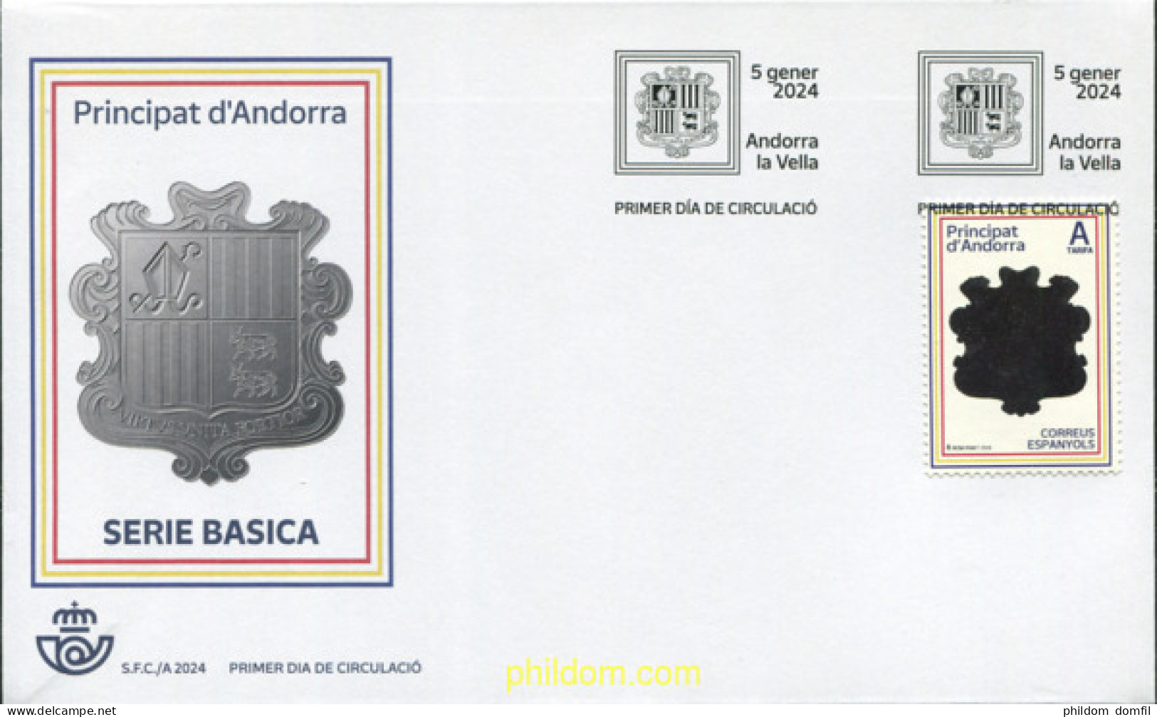 726361 MNH ANDORRA. Admón Española 2024 ESCUDO - Unused Stamps