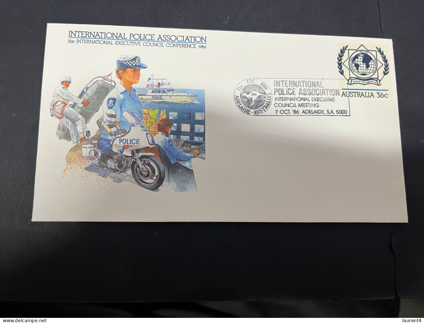 17-4-2024 (2 X 19) Australia - 1986 - Police Association Council - Ersttagsbelege (FDC)