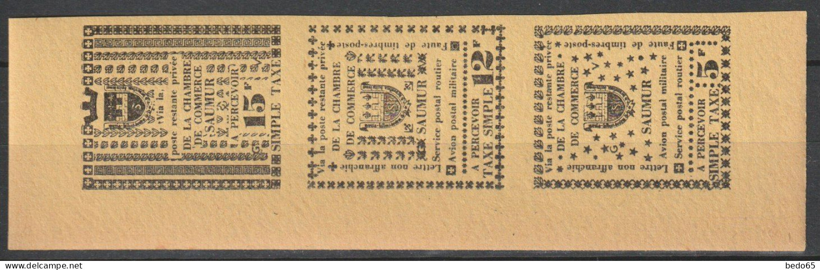 SAUMUR  MAURY N° 4/6 NEUF** LUXE / MNH - Timbres