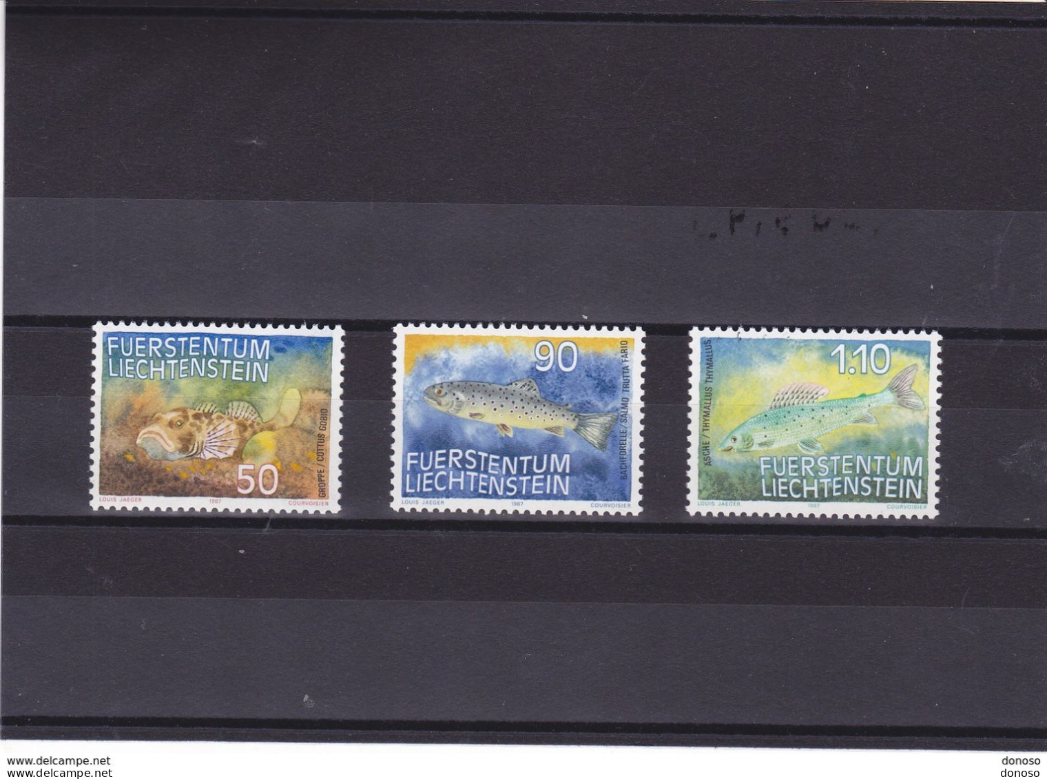 LIECHTENSTEIN 1987 POISSONS Yvert 863-865, Michel 922-924 NEUF** MNH Cote Yv 4,75 Euros - Unused Stamps