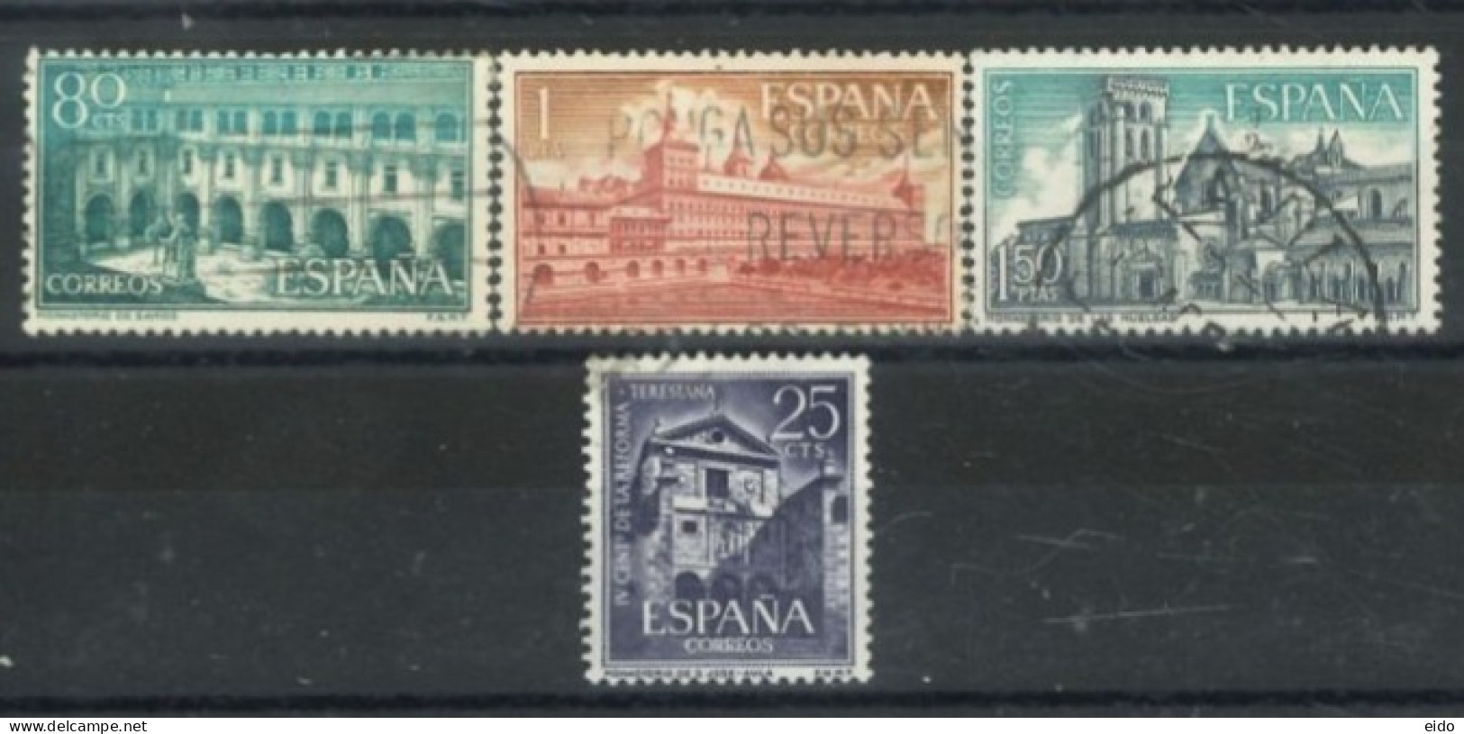 SPAIN, 1960/61, MONASTERIES & SAN JOSE CONVENT STAMPS SET OF 4, USED. - Gebruikt