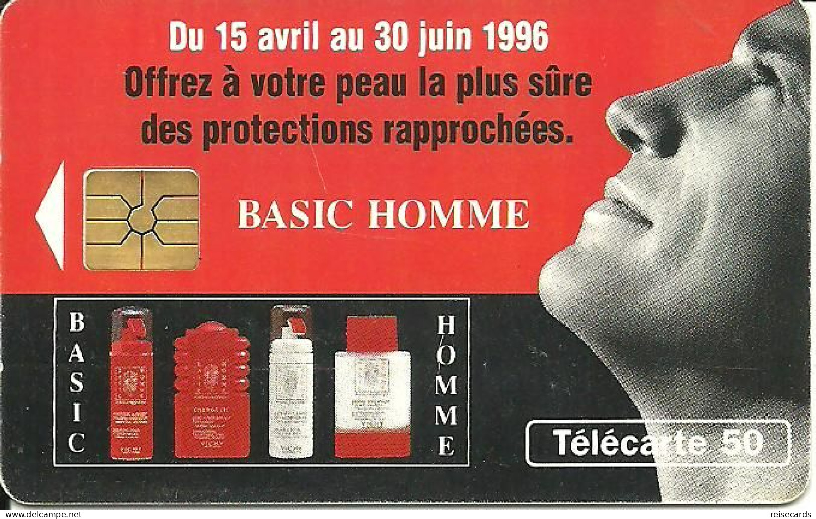 France: France Telecom 04/96 F636A Vichy, Basic Homme - 1996