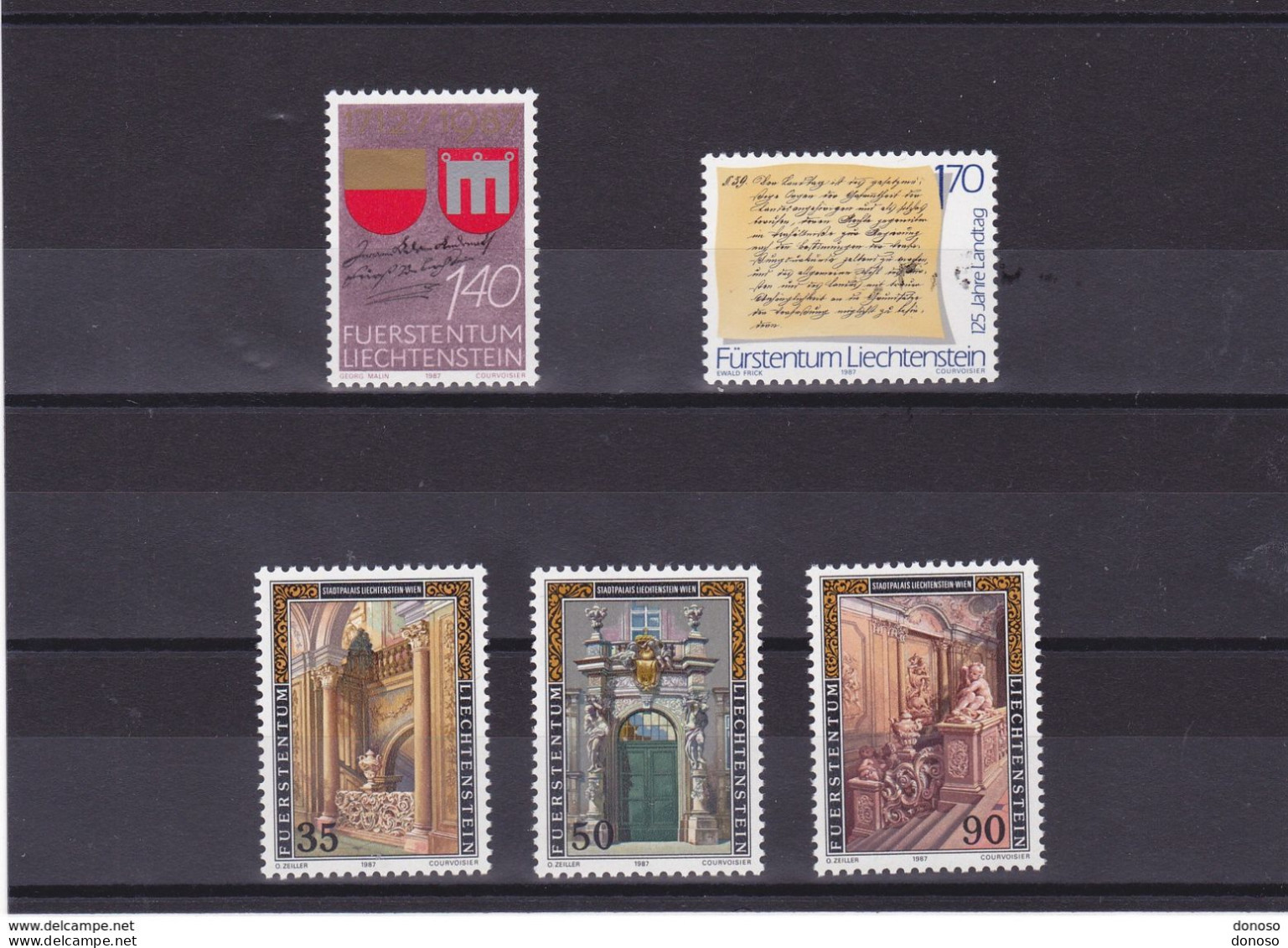 LIECHTENSTEIN 1987  Yvert 866-870 NEUF** MNH Cote : 8,50 Euros - Neufs