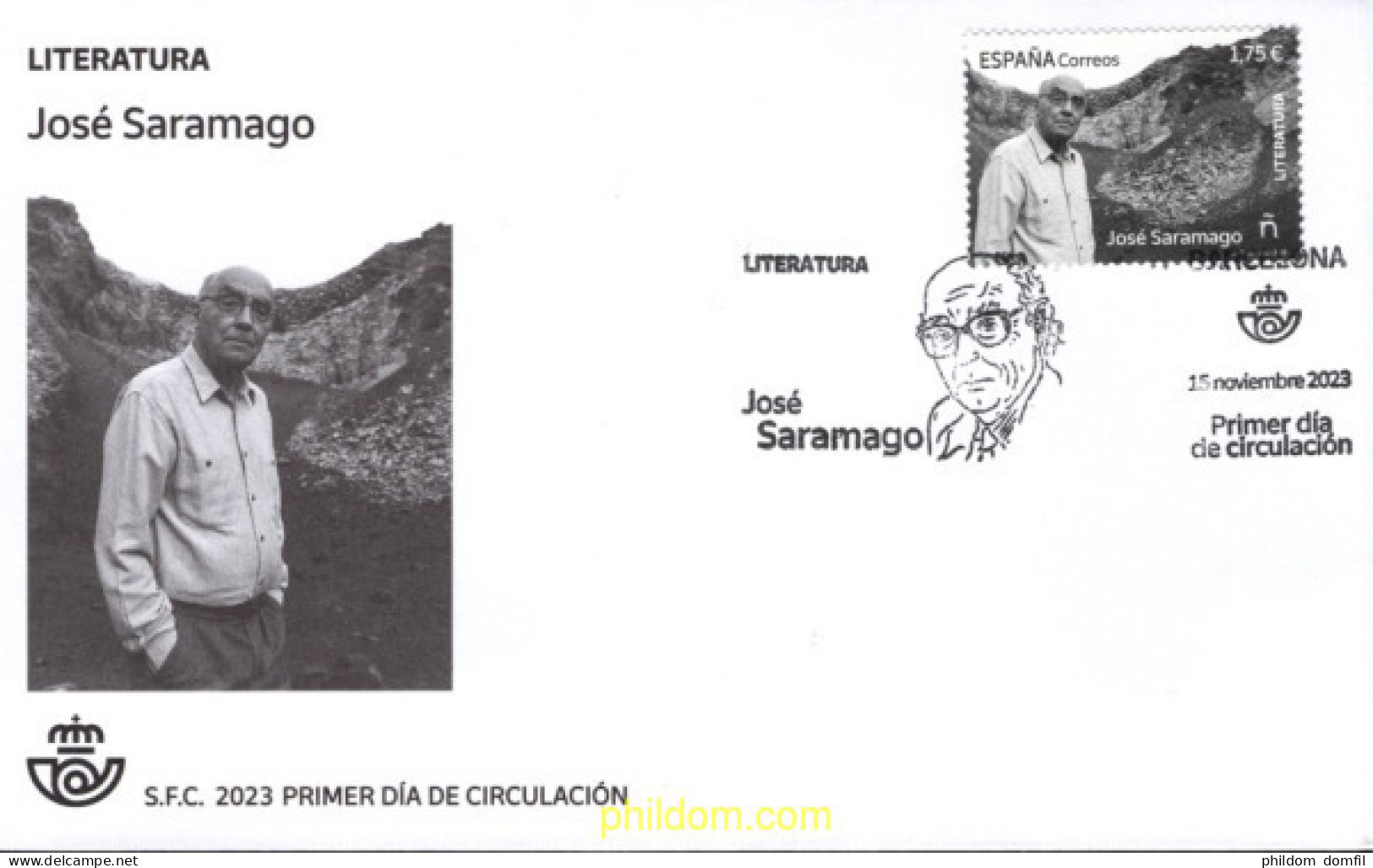 723292 MNH ESPAÑA 2023 LITERATURA. JOSÉ SARAMAGO. - Neufs