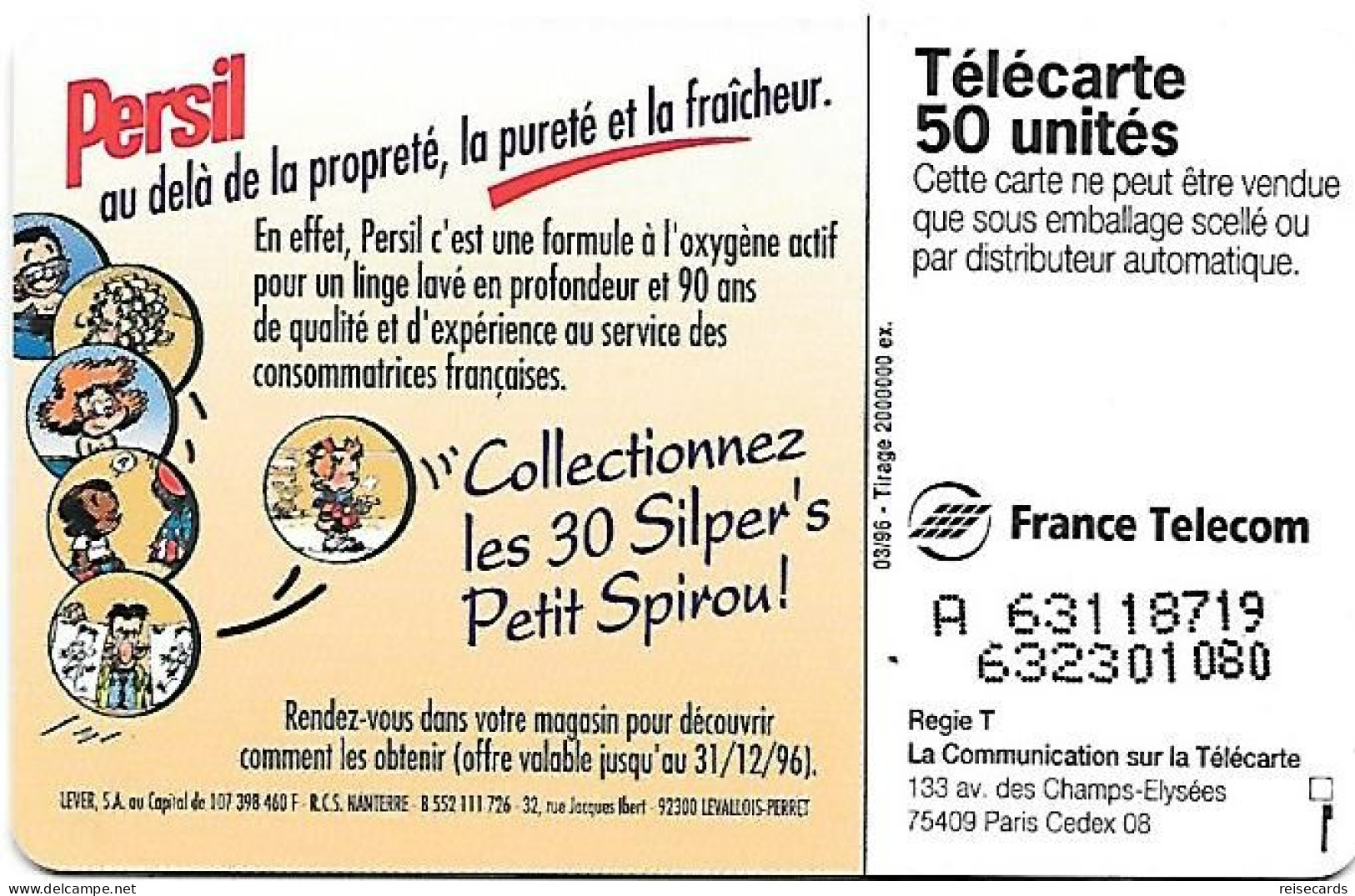 France: France Telecom 03/96 F632 Persil - 1996