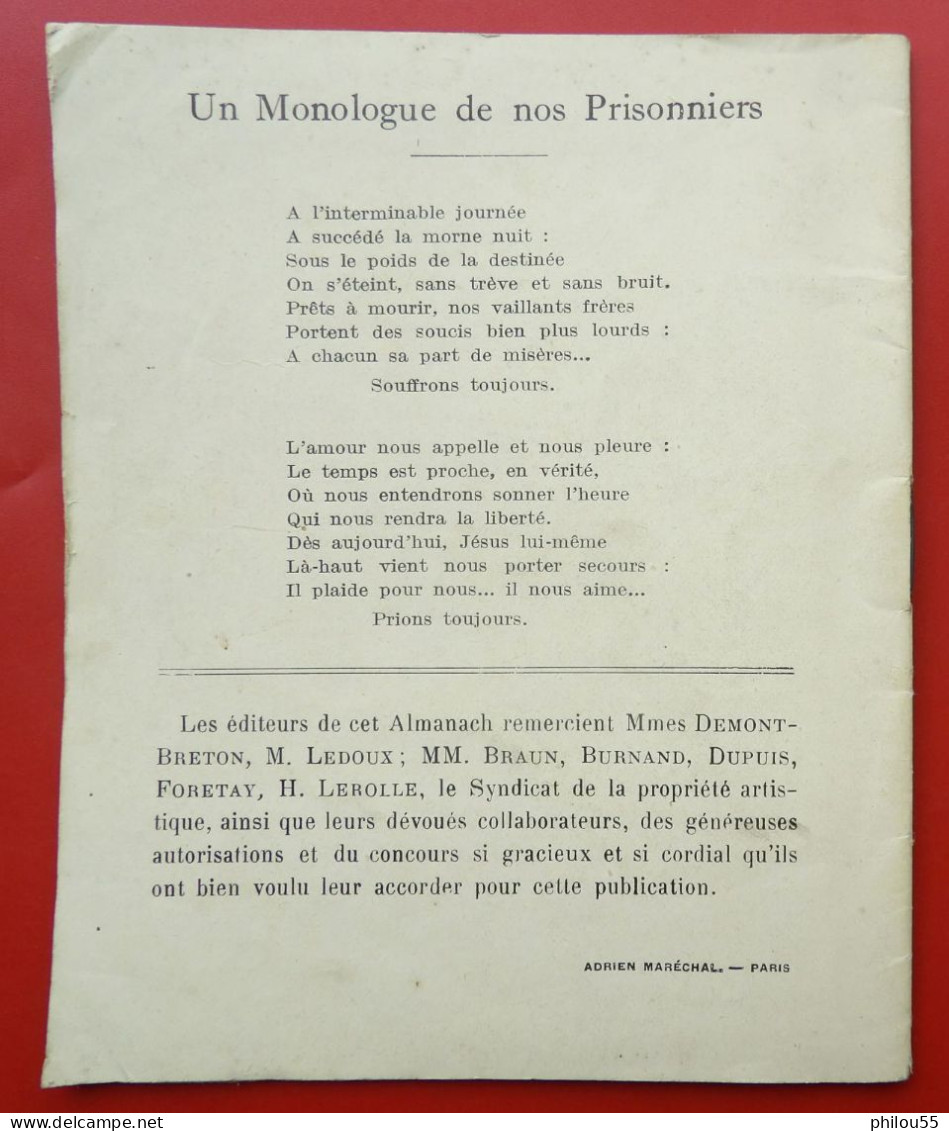 Almanach des Prisonniers de Guerre Francais 1917