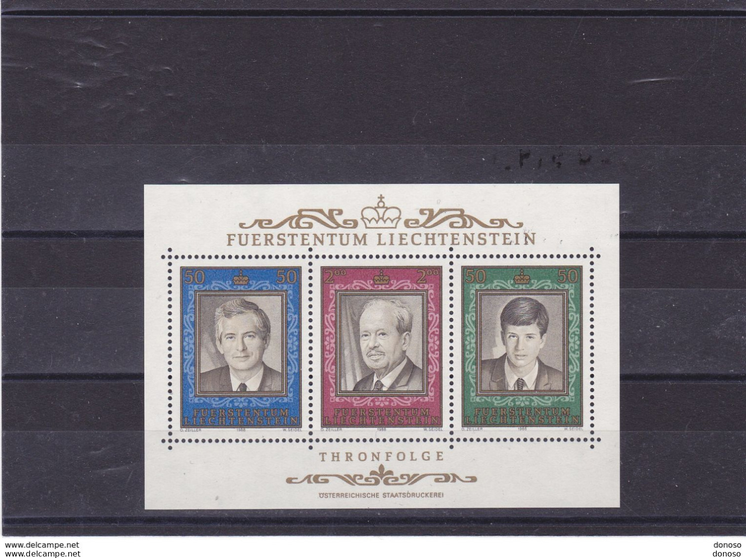 LIECHTENSTEIN 1988 SUCCESSION Yvert BF 16 NEUF** MNH Cote : 7 Euros - Unused Stamps