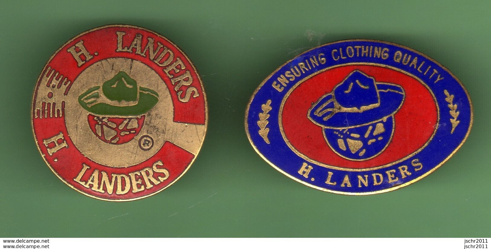 H.LANDERS *** Lot De 2 Pin's Differents  *** WW04 - Marcas Registradas