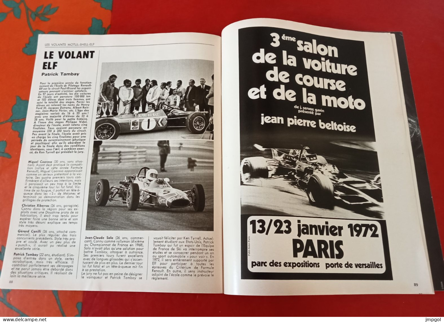Moteurs n°93 Déc 1971 François Cevert vainqueurs Français Grand prix Chiron Etancelin Trintignant Renault 12 Gordini
