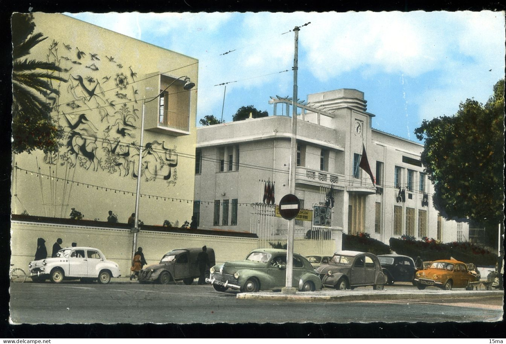 TUNIS Place Pasteur La Poste 1963 Gaston LEVY - Tunisie