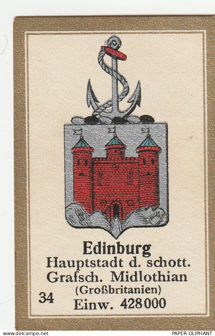 UK - SCOTLAND - LOTHIAN - EDINBURGH, Stadtwappen, Vignette / Cinderella, Abdulla Sammelbild - East Lothian