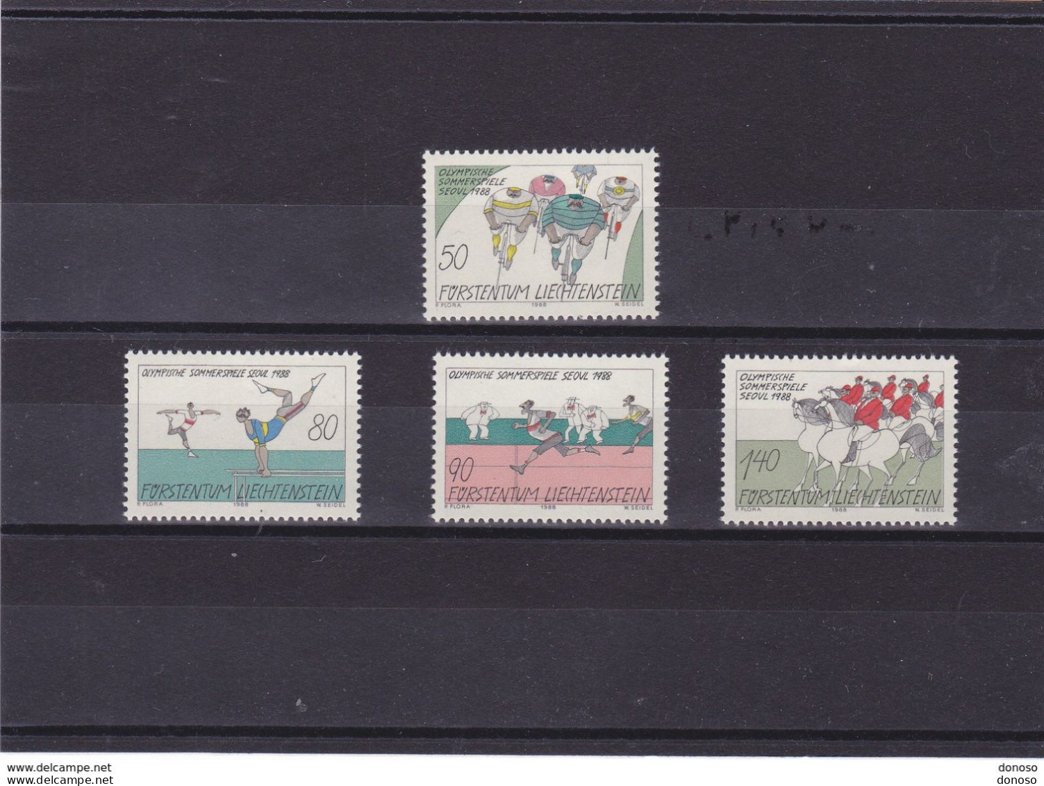 LIECHTENSTEIN 1988 JEUX OLYMPIQUES DE SEOUL Yvert 888-891, Michel 947-950 NEUF** MNH Cote Yv 8 Euros - Neufs