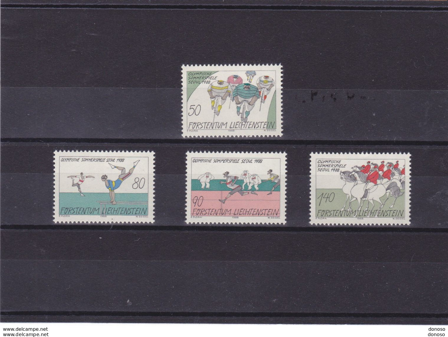 LIECHTENSTEIN 1988 JEUX OLYMPIQUES DE SEOUL Yvert 888-891, Michel 947-950 NEUF** MNH Cote Yv 8 Euros - Unused Stamps