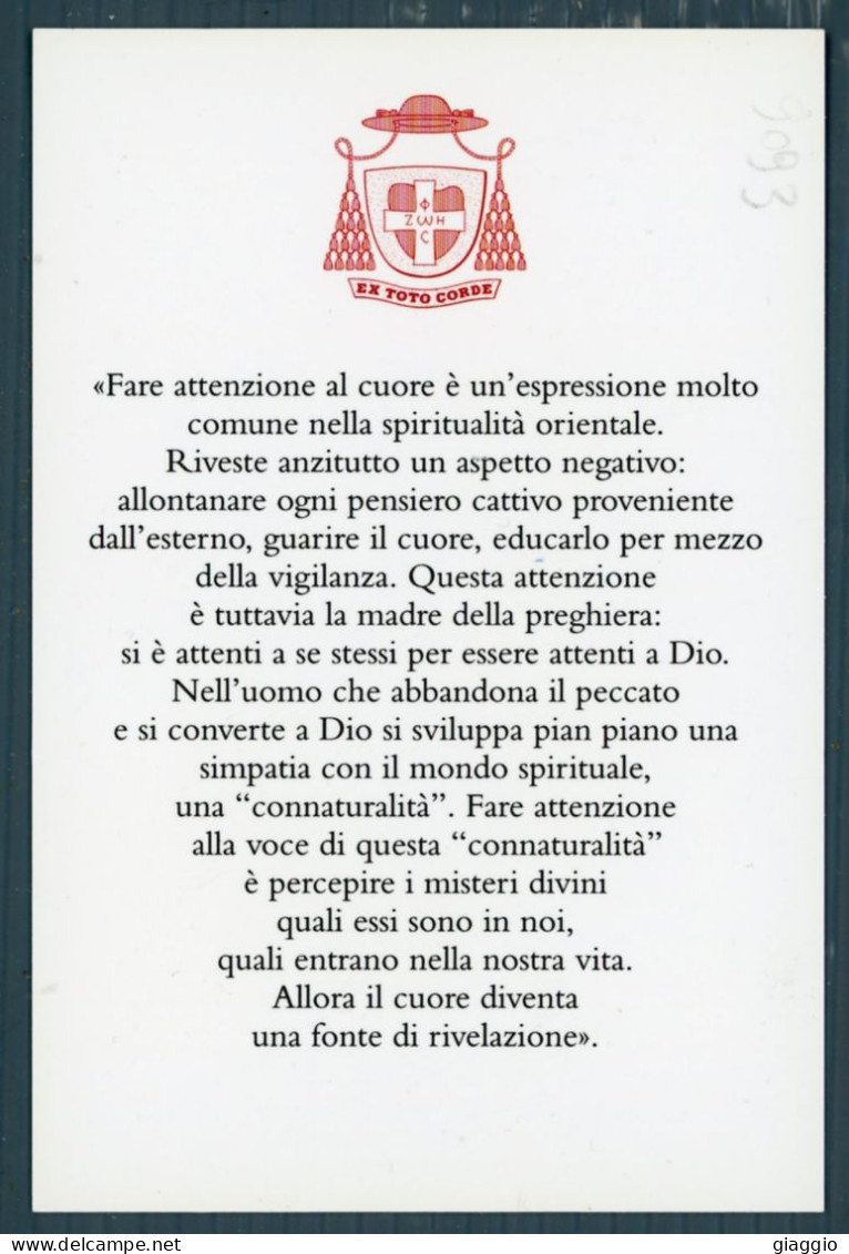 °°° Santino N. 9093 - Il Cardinale Tomas Spidlik °°° - Religion & Esotericism