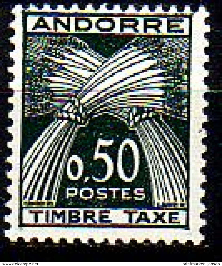 Andorra Frz. Porto Mi.Nr. 45 Weizengarben, Inschrift TIMBRE TAXE (0,50) - Sonstige & Ohne Zuordnung