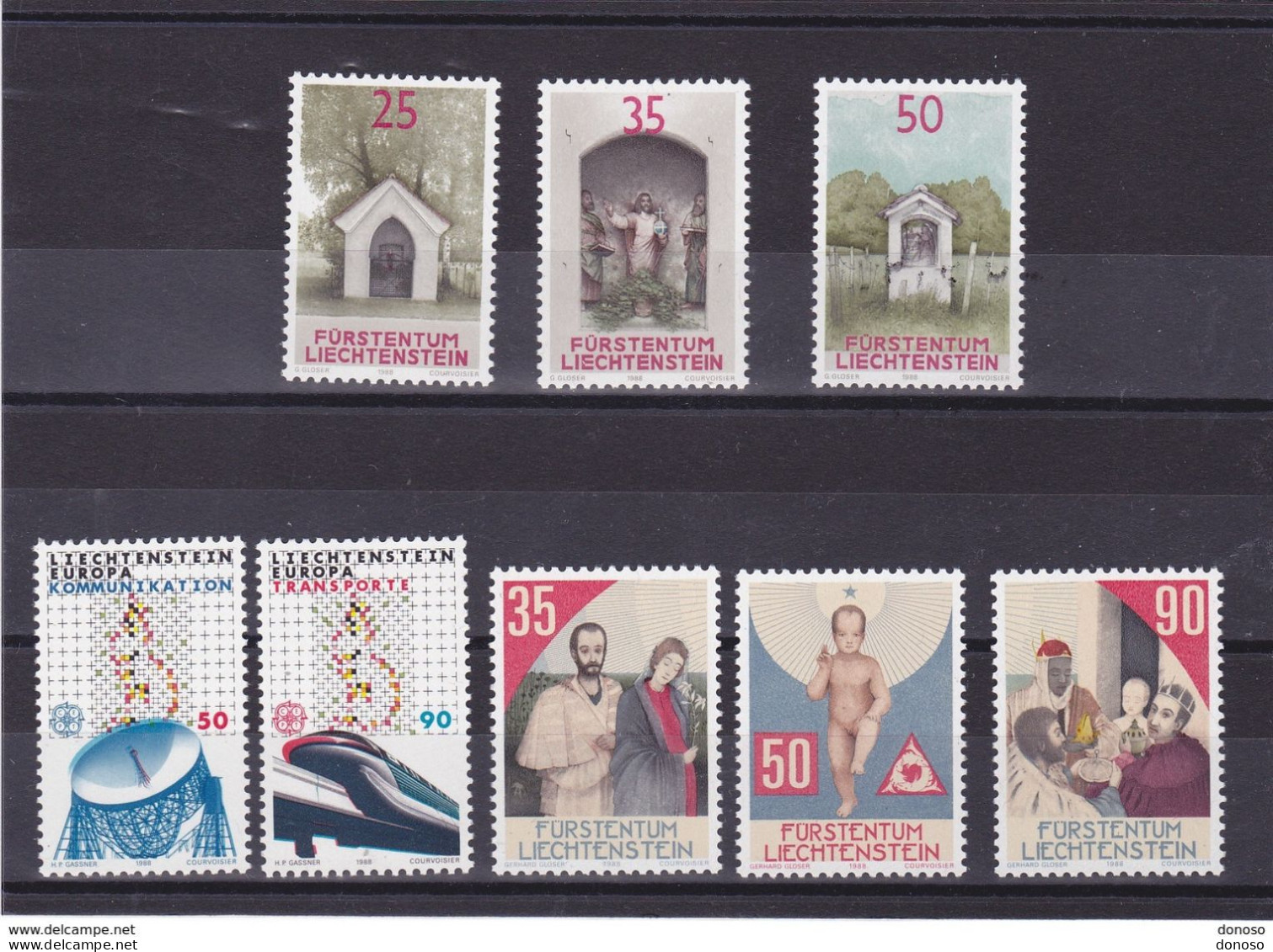 LIECHTENSTEIN 1988 Yvert 878-879 + 892-897 NEUF** MNH Cote : 8 Euros - Unused Stamps