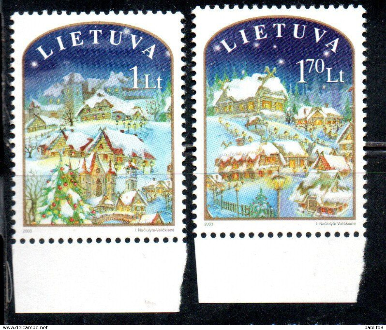 LITHUANIA LITUANIA LIETUVA 2003 CHRISTMAS NATALE NOEL WEIHNACHTEN NAVIDAD COMPLETE SET SERIE COMPLETA MNH - Lituania