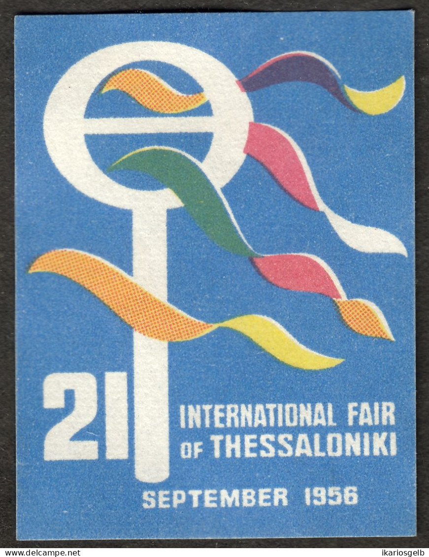 GREECE Griechenland Saloniki 1956 " 21. International Fair " Vignette Cinderella Reklamemarke - Vignetten (Erinnophilie)