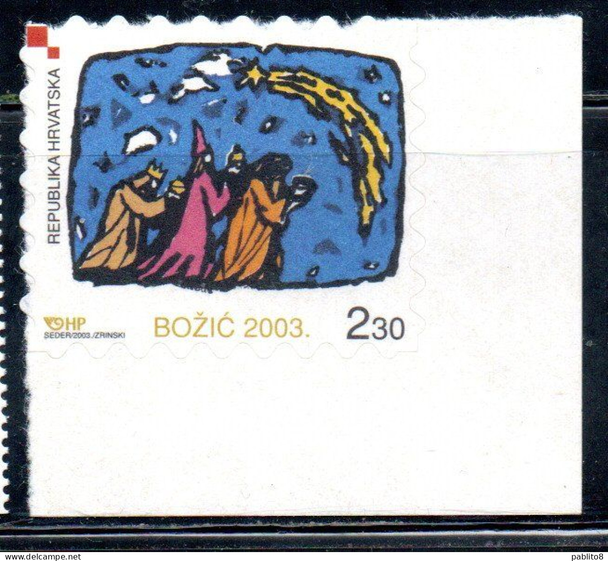 HRVATSKA CROATIA CROAZIA 2003 CHRISTMAS SRETAN BOZIC NATALE NOEL WEIHNACHTEN NAVIDAD 2.30k MNH - Kroatien