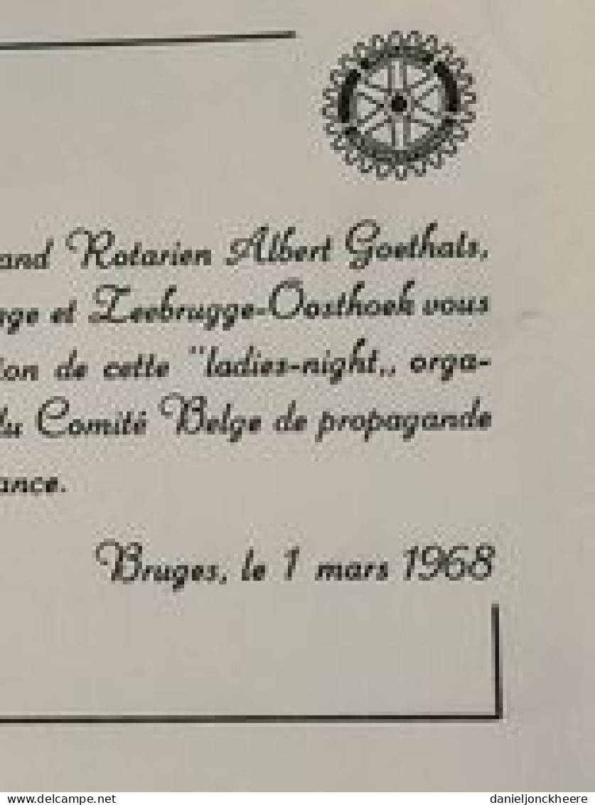 Albert Goethals Brugge Rotary Brugge 1968 4 Etsen In Map - Otros & Sin Clasificación