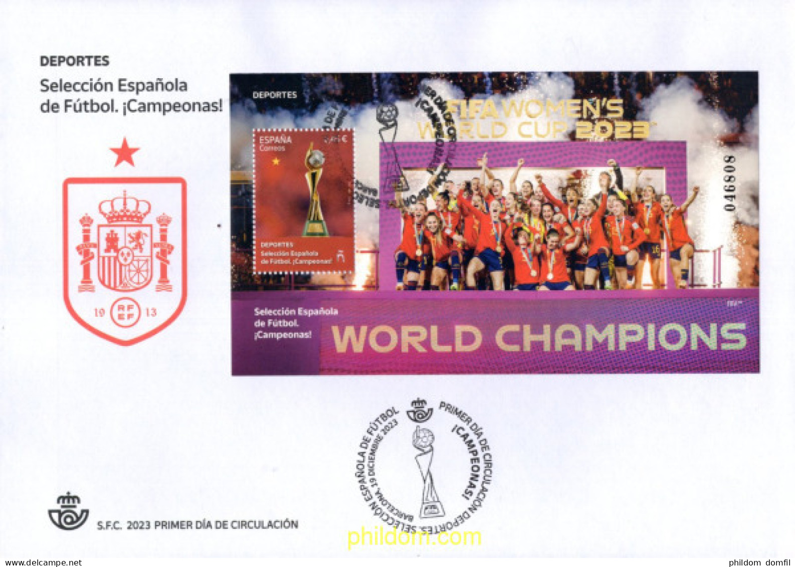 723285 MNH ESPAÑA 2023 SELECCIÓN ESPAÑOLA DE FÚTBOL. ¡CAMPEONAS! FIFA - Neufs