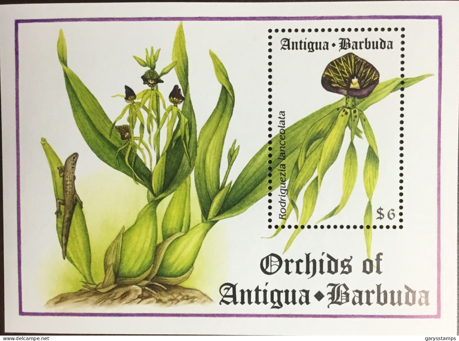 Antigua 1994 Orchids Flowers Minisheet MNH - Orchids