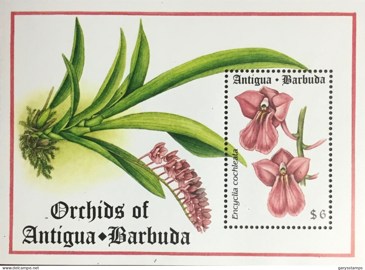 Antigua 1994 Orchids Flowers Minisheet MNH - Orchids