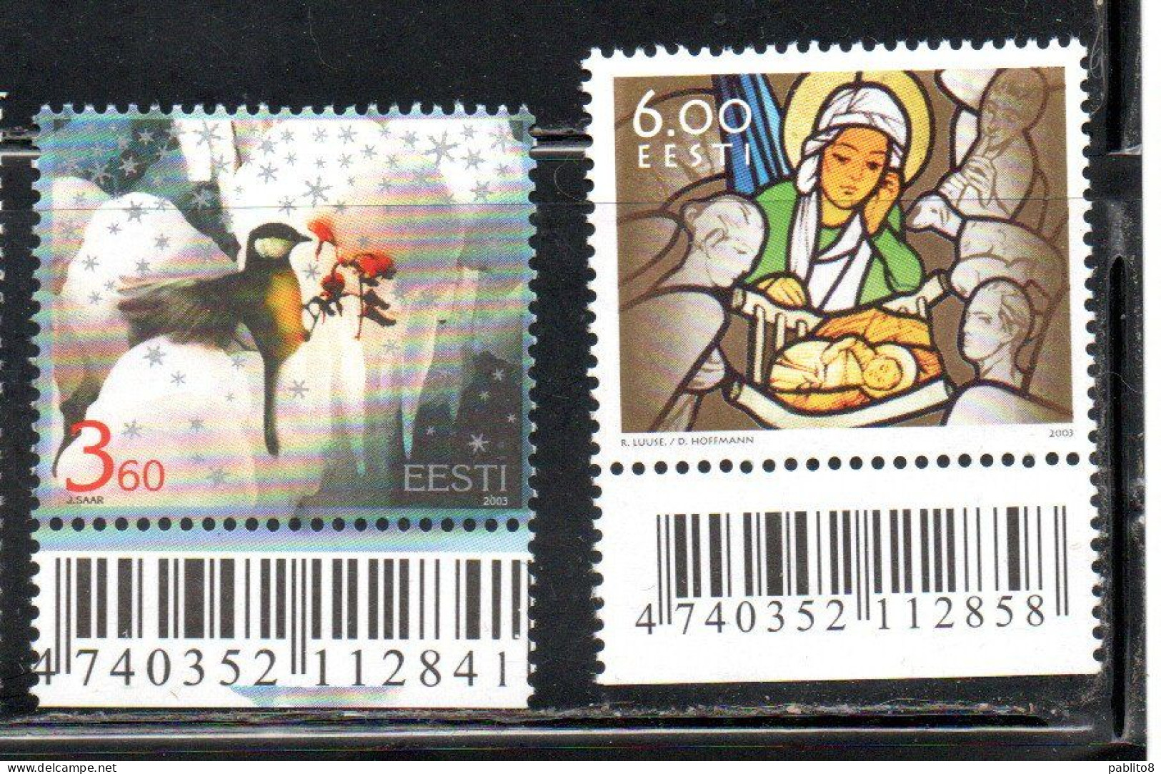 ESTONIA EESTI ESTLAND ESTONIE 2003 CHRISTMAS NATALE NOEL WEIHNACHTEN NAVIDAD COMPLETE SET SERIE COMPLETA MNH - Estonia